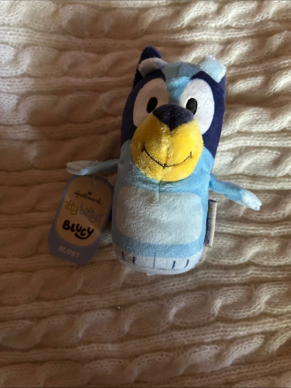Hallmark Itty Bittys Bluey Plush - Light Blue, Navy Blue & Yellow